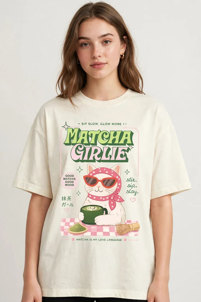Matcha Girlie Oversized Tee