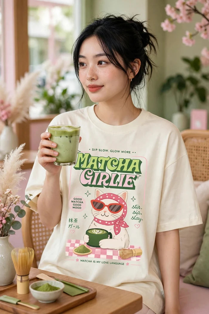 Matcha Girlie Oversized Tee