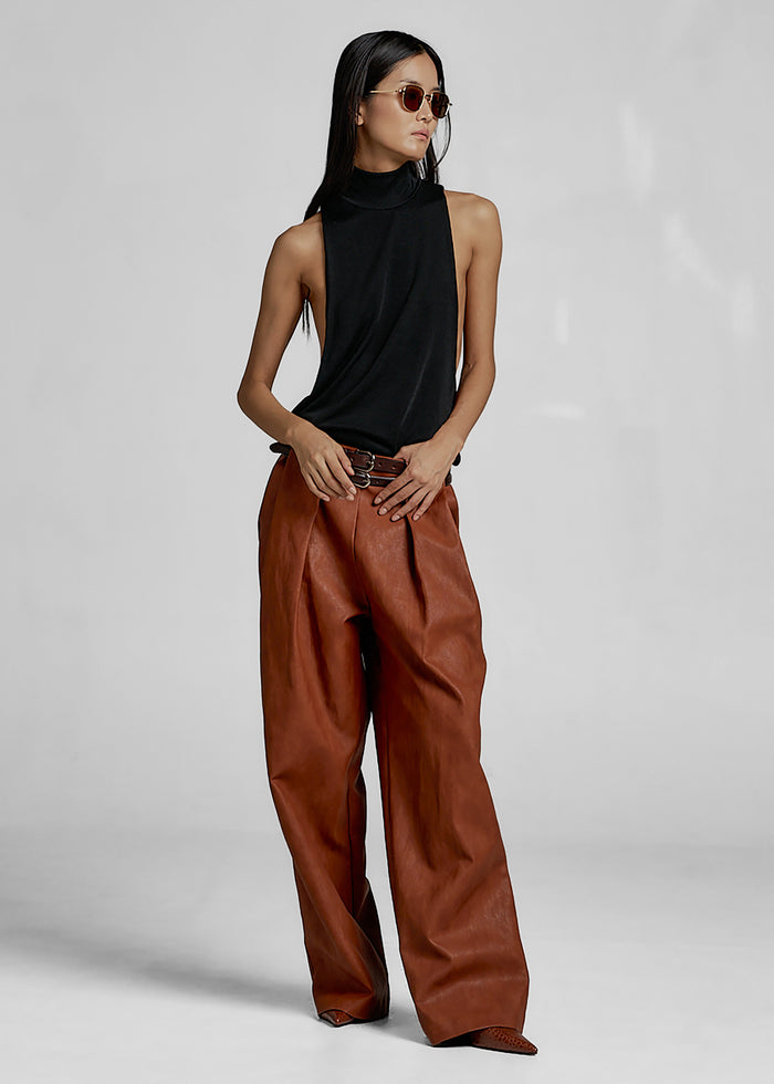 Maxen Mock Neck Bodysuit - Black