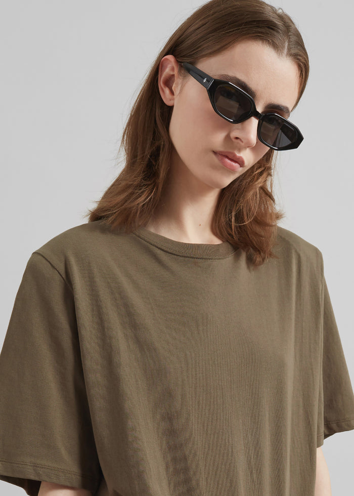 Meida Padded T-Shirt Bodysuit - Khaki