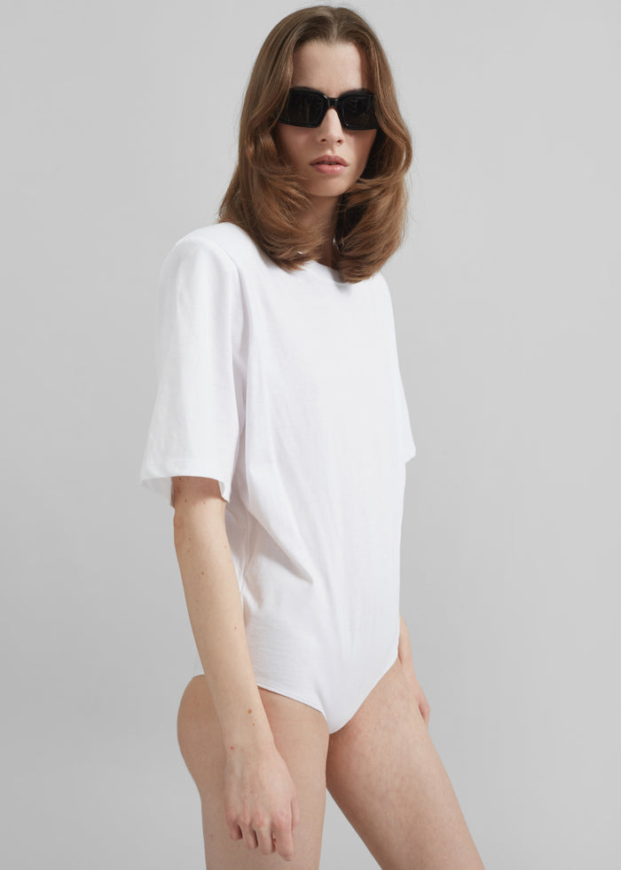 Meida Padded T-Shirt Bodysuit - White