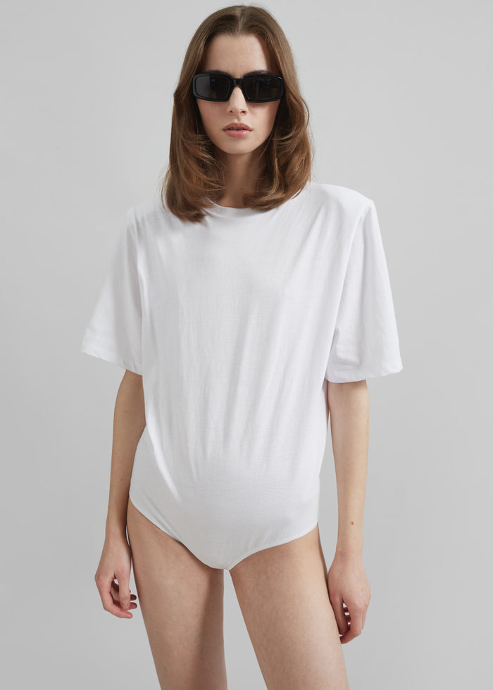 Meida Padded T-Shirt Bodysuit - White