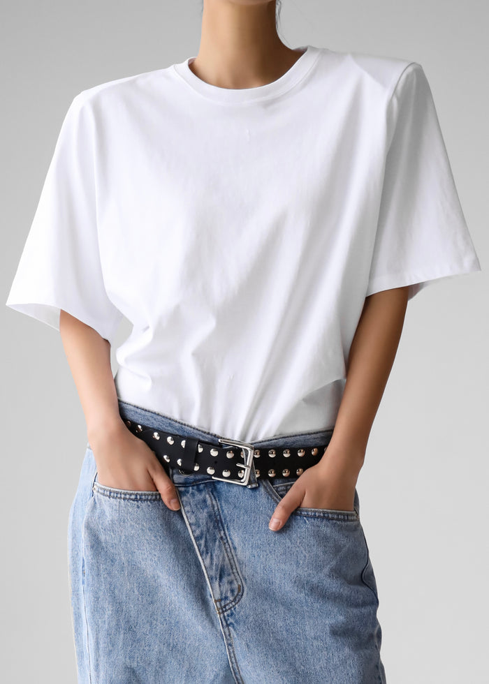 Meida Padded T-Shirt Bodysuit - White