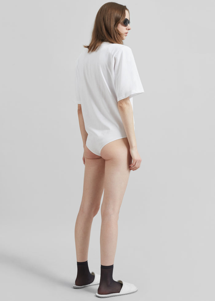 Meida Padded T-Shirt Bodysuit - White