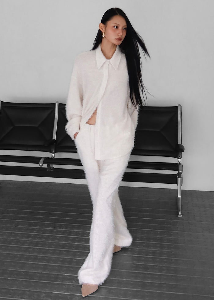 Melker Furry Pants - Off White