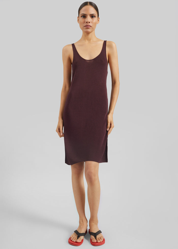 Miami Knit Mini Dress - Burgundy