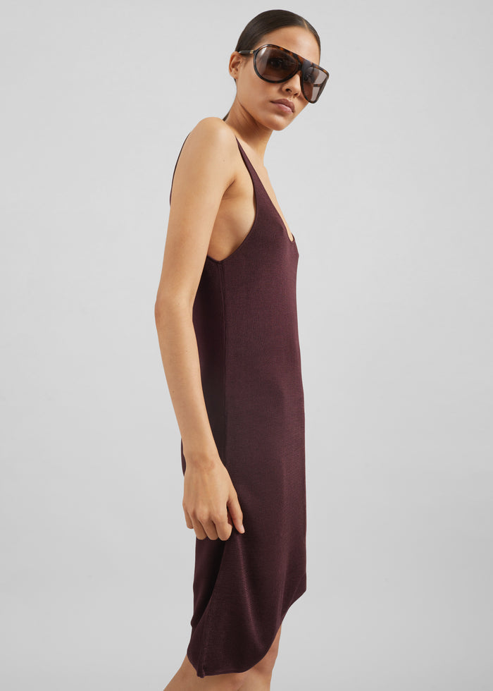 Miami Knit Mini Dress - Burgundy