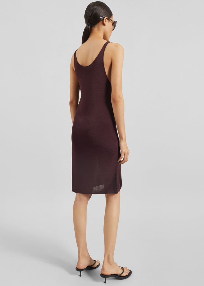 Miami Knit Mini Dress - Burgundy