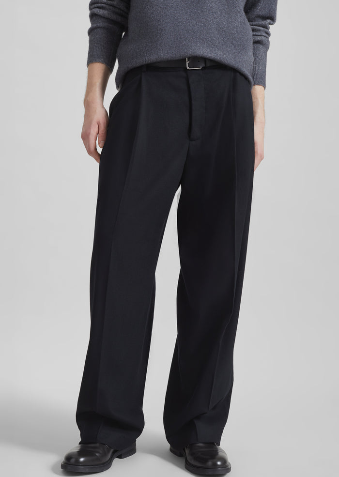Milton Flannel Trousers - Black