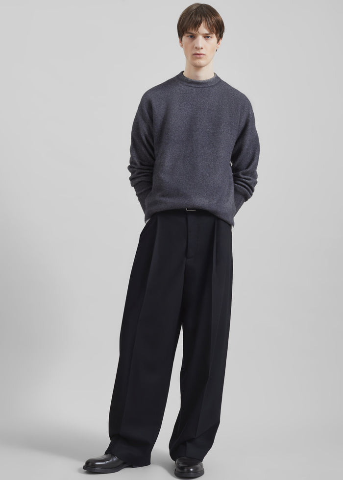Milton Flannel Trousers - Black
