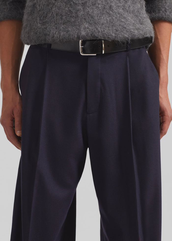 Milton Flannel Trousers - Navy