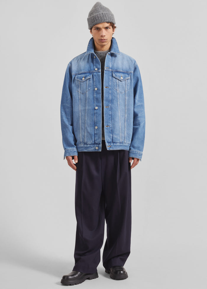 Milton Flannel Trousers - Navy