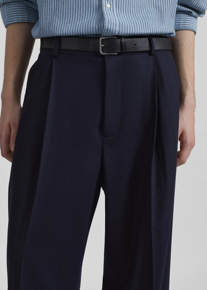 Milton Flannel Trousers - Navy