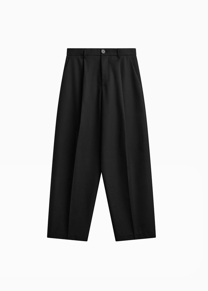 Milton Wool-Blend Trousers - Black