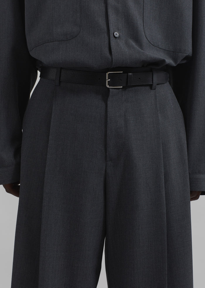 Milton Wool-Blend Trousers - Dark Grey