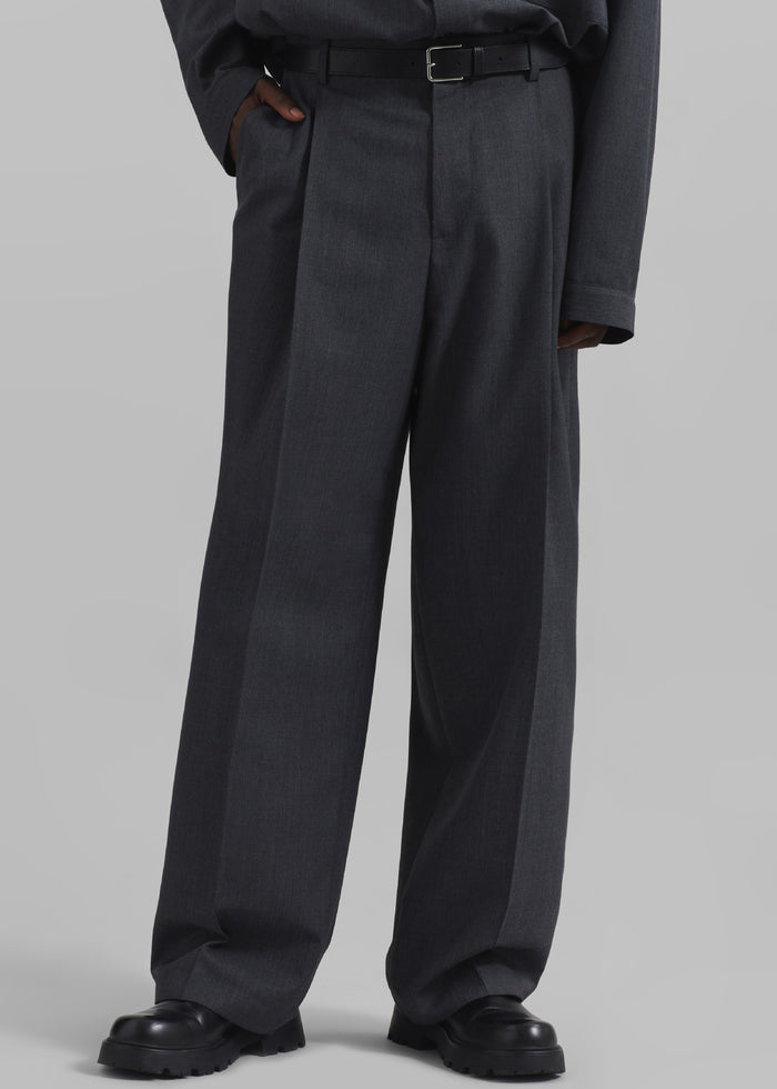 Milton Wool-Blend Trousers - Dark Grey