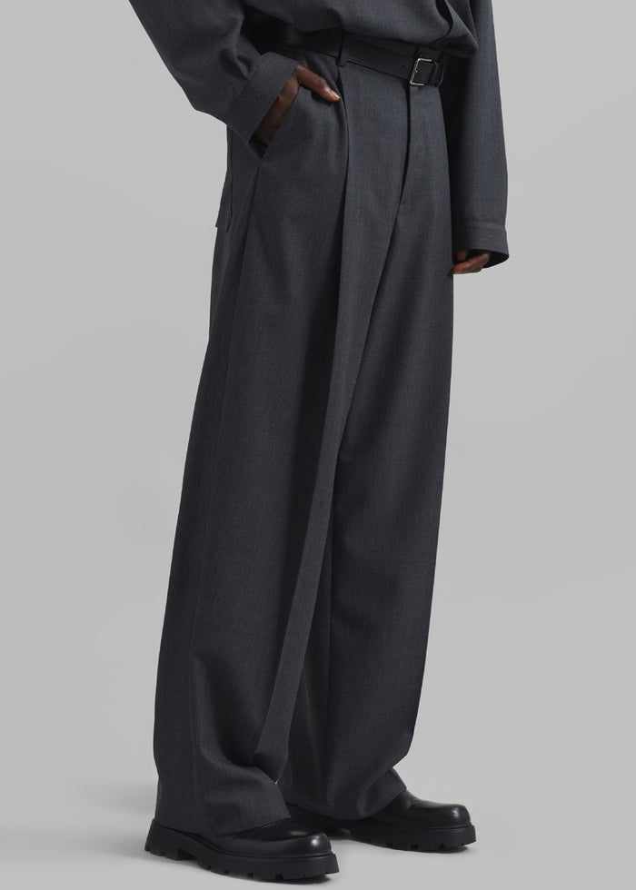 Milton Wool-Blend Trousers - Dark Grey