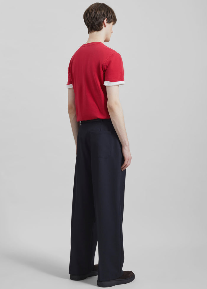Milton Wool-Blend Trousers - Dark Navy
