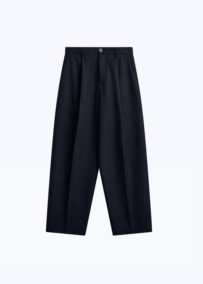 Milton Wool-Blend Trousers - Dark Navy