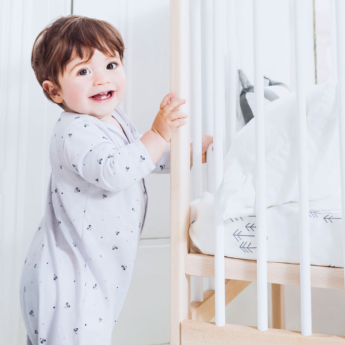 Mini MORI Panda Front-Opening Sleepsuit