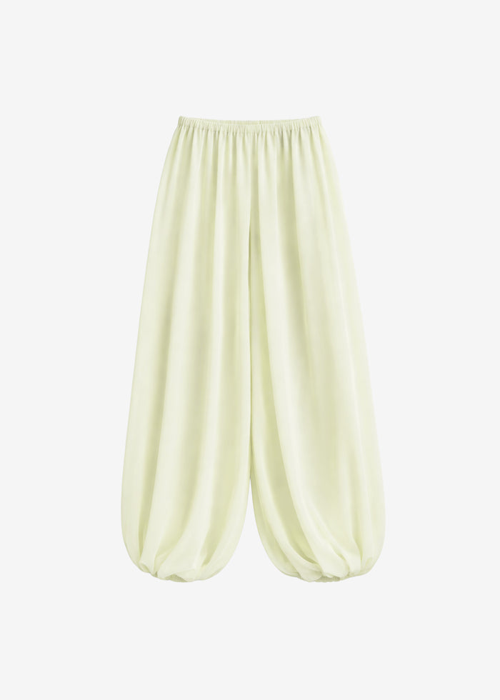 Mio Sheer Balloon Pants - Pale Yellow