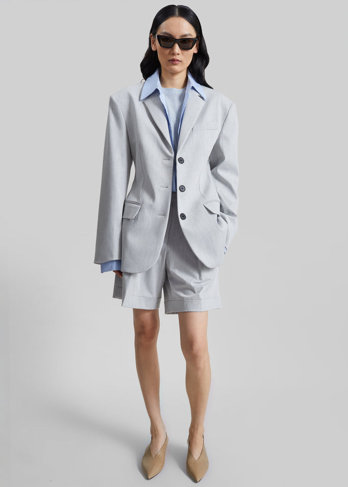Mirbel Pleated Shorts - Light Grey