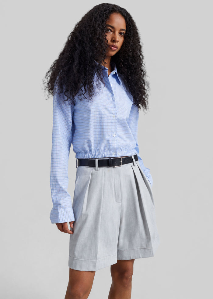 Mirbel Pleated Shorts - Light Grey