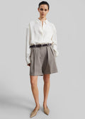 Mirbel Pleated Shorts - Taupe