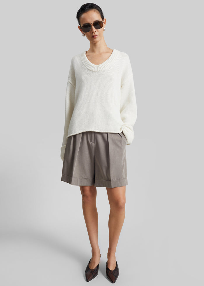 Mirbel Pleated Shorts - Taupe