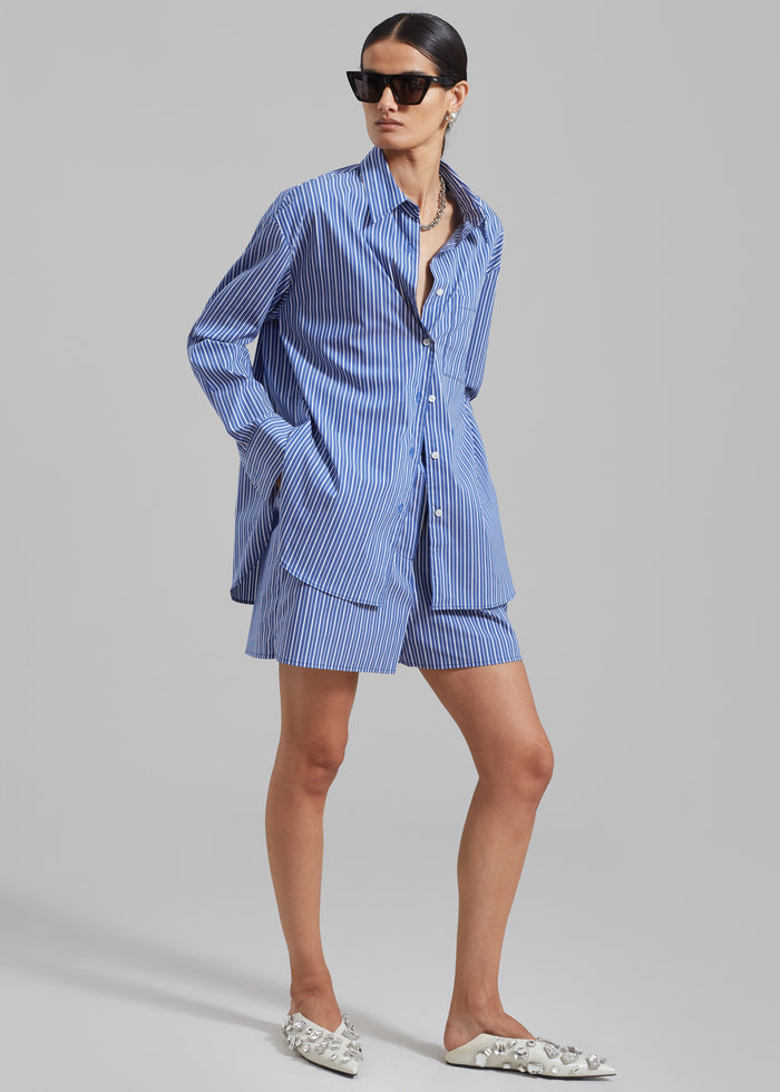 Mirca Boxer Shorts - Blue Multi Stripe