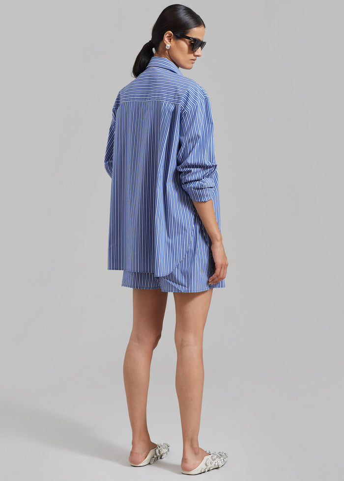 Mirca Boxer Shorts - Blue Multi Stripe