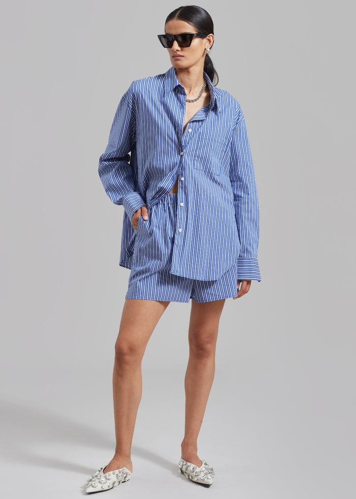 Mirca Boxer Shorts - Blue Multi Stripe