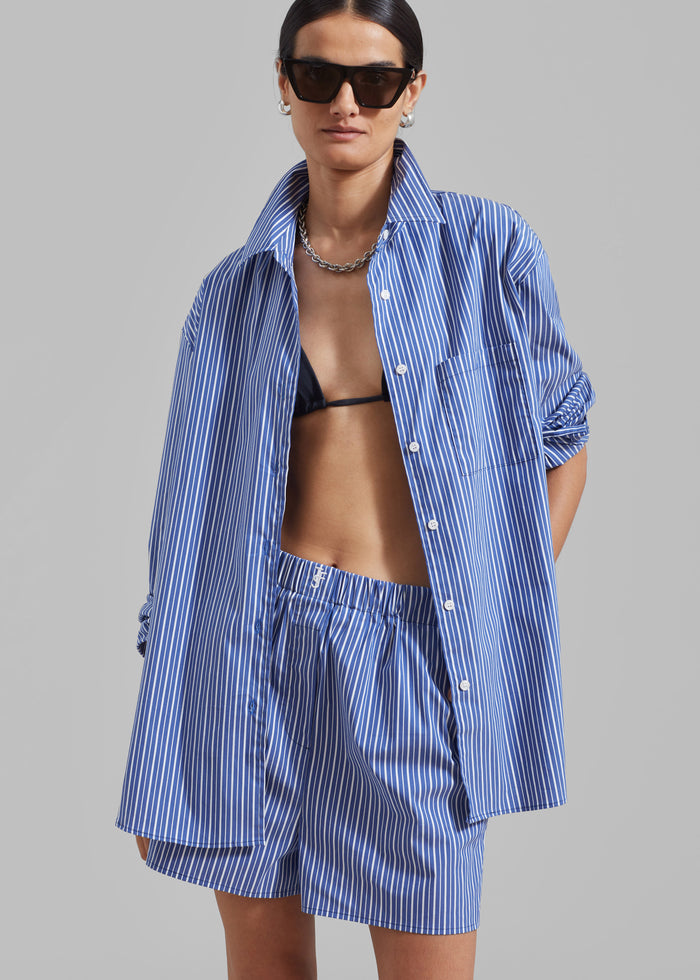Mirca Pocket Shirt - Blue Multi Stripe