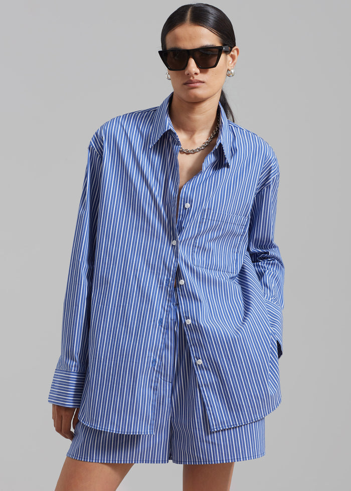 Mirca Pocket Shirt - Blue Multi Stripe