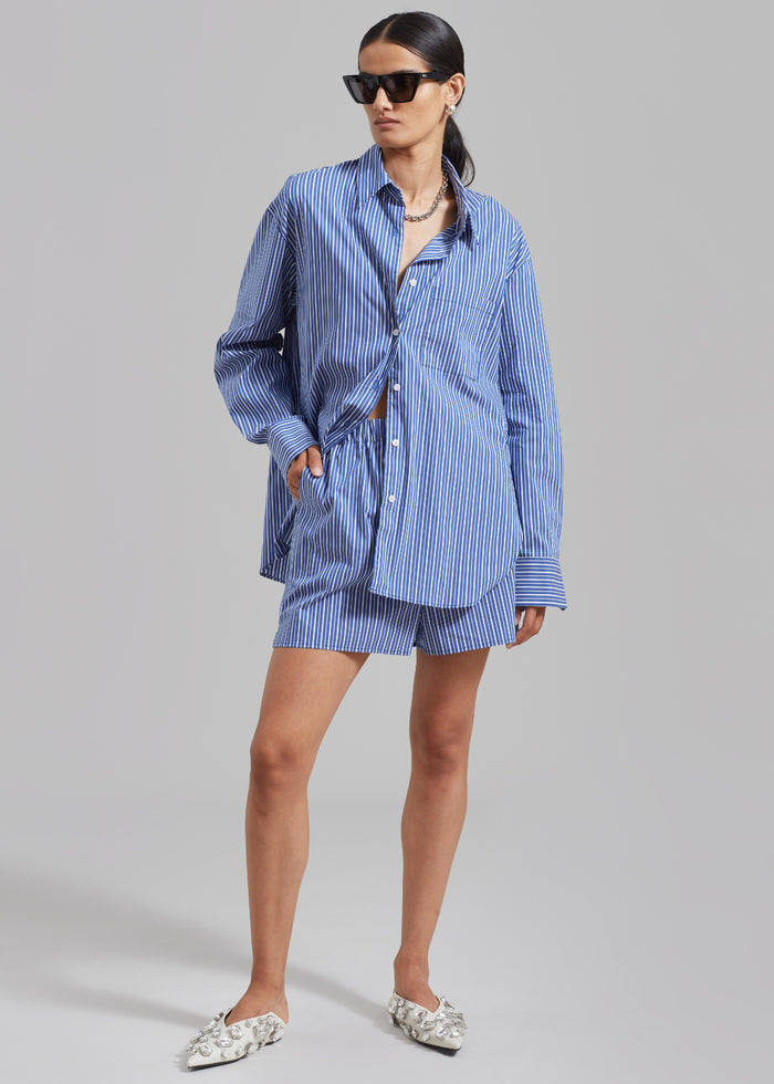 Mirca Pocket Shirt - Blue Multi Stripe