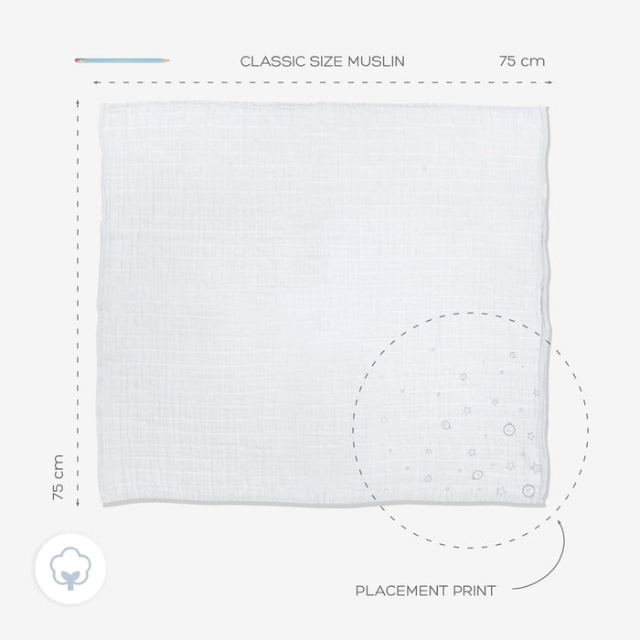 MORI small muslin, white