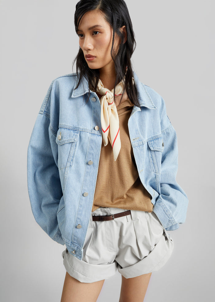 Montauk Oversized Denim Jacket - Light Wash