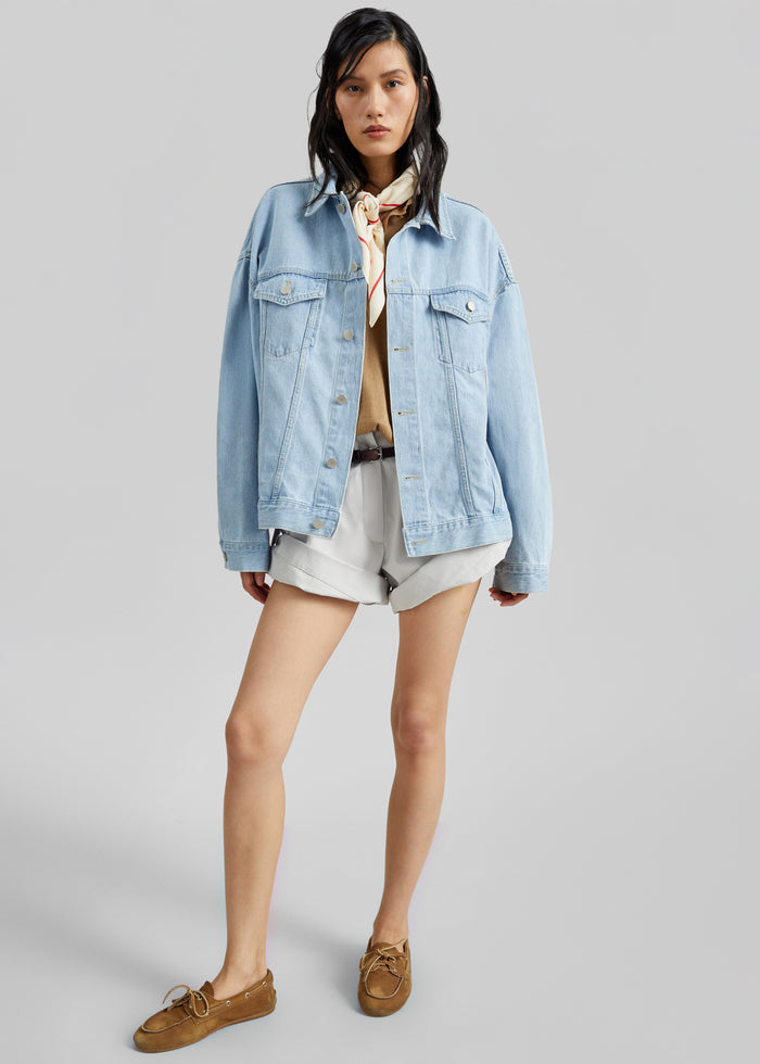 Montauk Oversized Denim Jacket - Light Wash