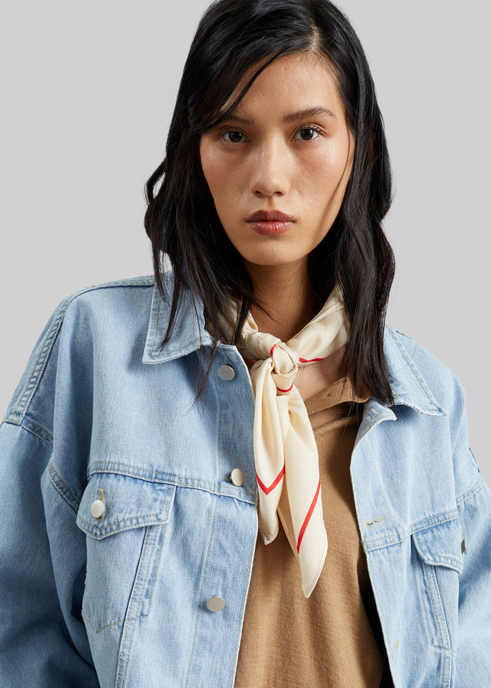 Montauk Oversized Denim Jacket - Light Wash