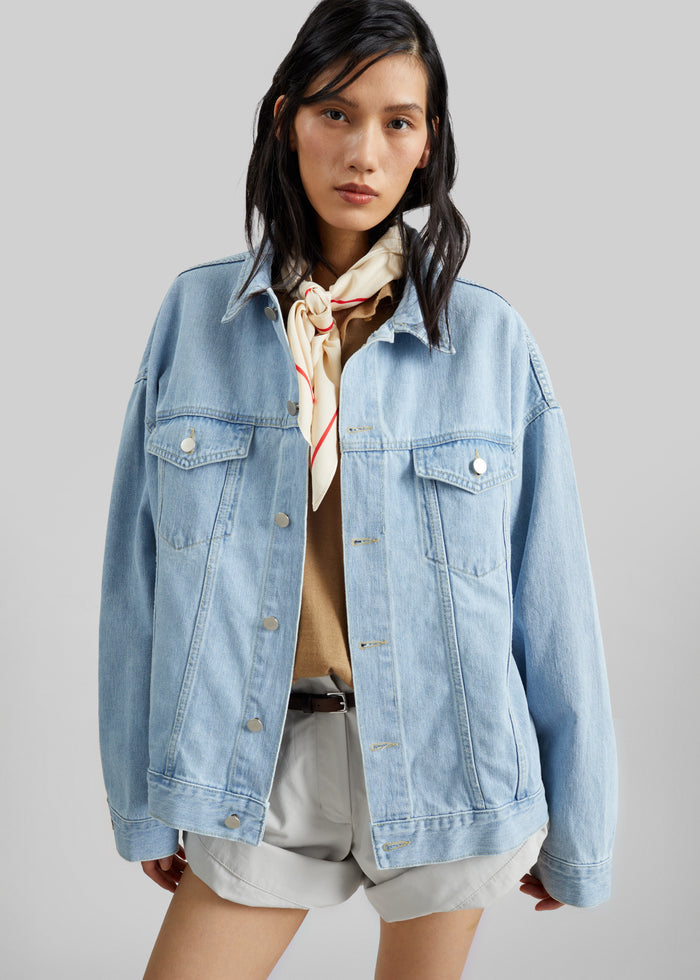 Montauk Oversized Denim Jacket - Light Wash