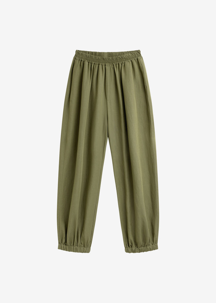 Morat Linen Balloon Pants - Olive