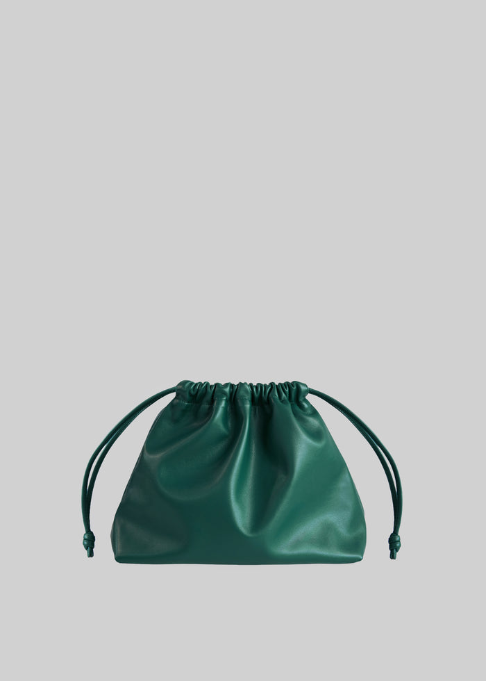 Morgan Faux Leather Small Pouch - Green
