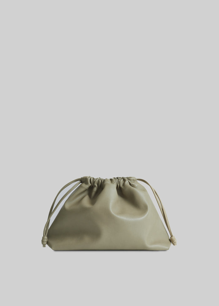 Morgan Faux Leather Small Pouch - Sage