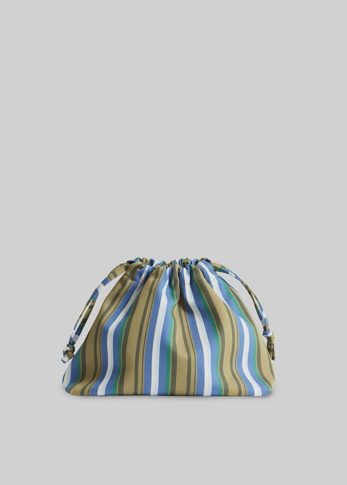 Morgan Small Pouch - Green Multi Stripe