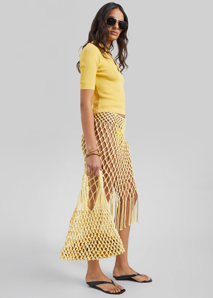 Naia Macrame Bag - Pale Yellow