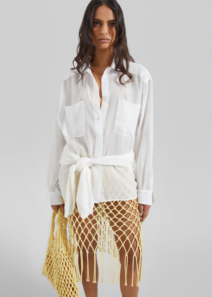 Naia Macrame Bag - Pale Yellow