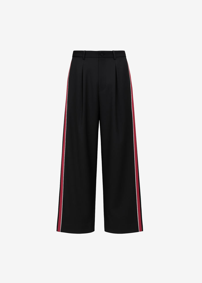 Nairn Contrast Stripe Pants - Black