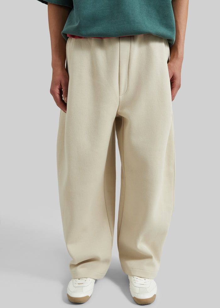 Nas Barrel Leg Sweatpants - Beige