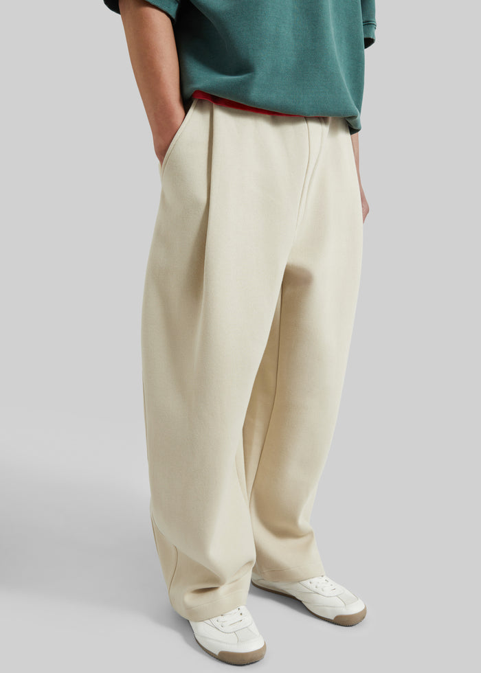 Nas Barrel Leg Sweatpants - Beige