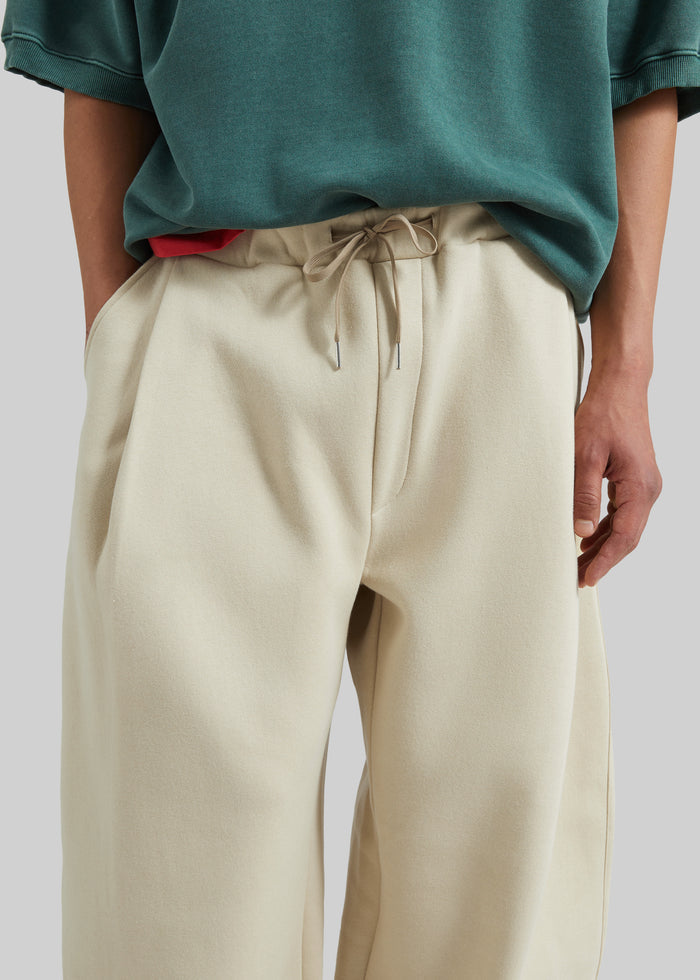 Nas Barrel Leg Sweatpants - Beige